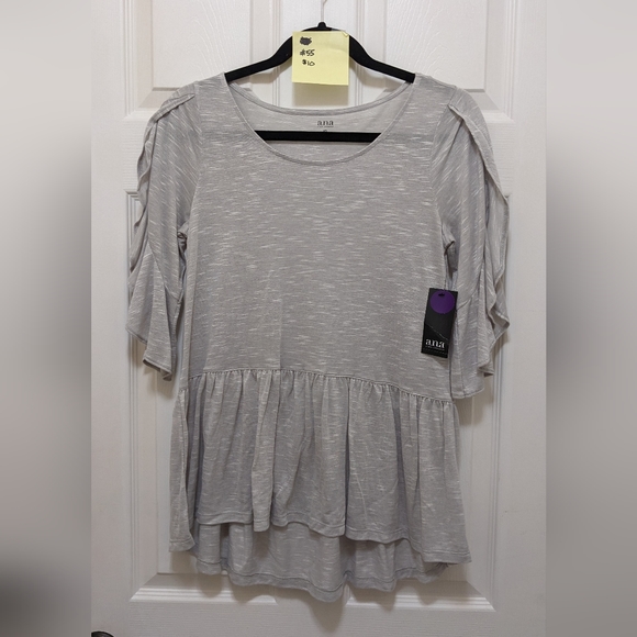 a.n.a Tops - a.n.a. (A New Approach), Light Grey Flowing T-shirt